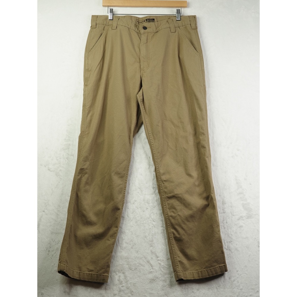 Carhartt Mens Relaxed Fit Pants 36x32 Tan Rugged Flex Workwear Casual Utility